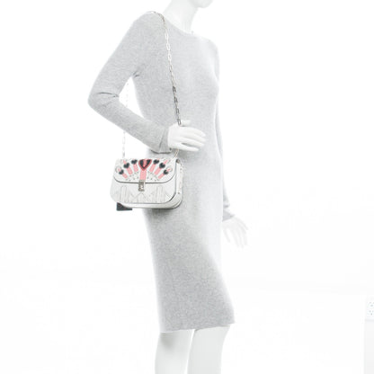 Valentino Garavani Vitello Loveblade Embellished Chain Flap Bag White 2 of 7
