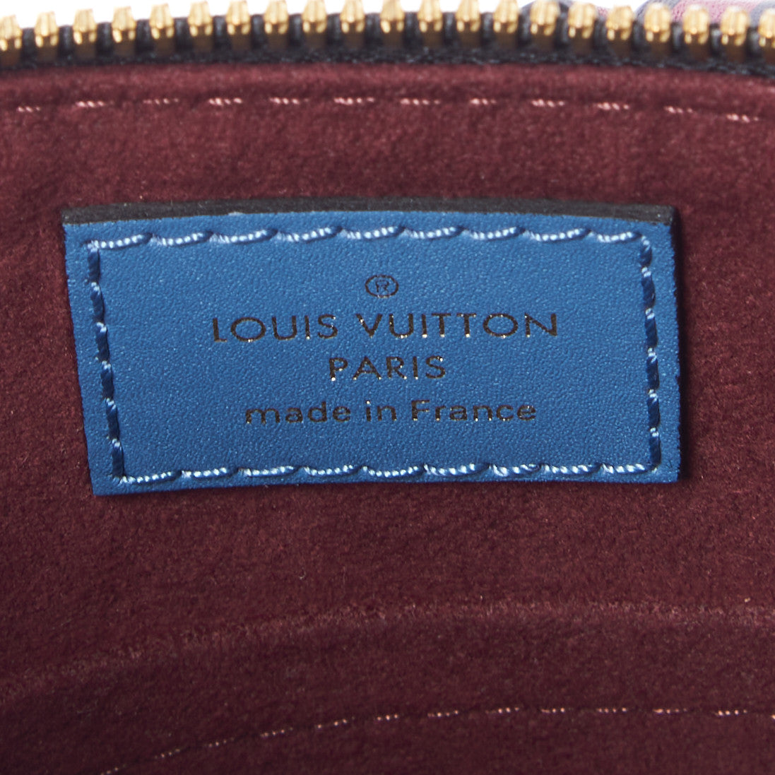 Louis Vuitton Monogram Beaubourg Hobo Mini Bordeaux Red Peach Safran Blue Jean Blue 9 of 9