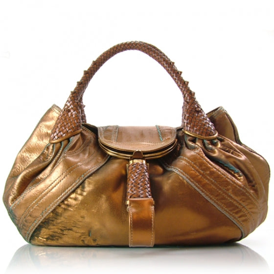 Fendi Nappa Fortuny Hologram Spy Tobacco Oro Ambrato 1 of 11