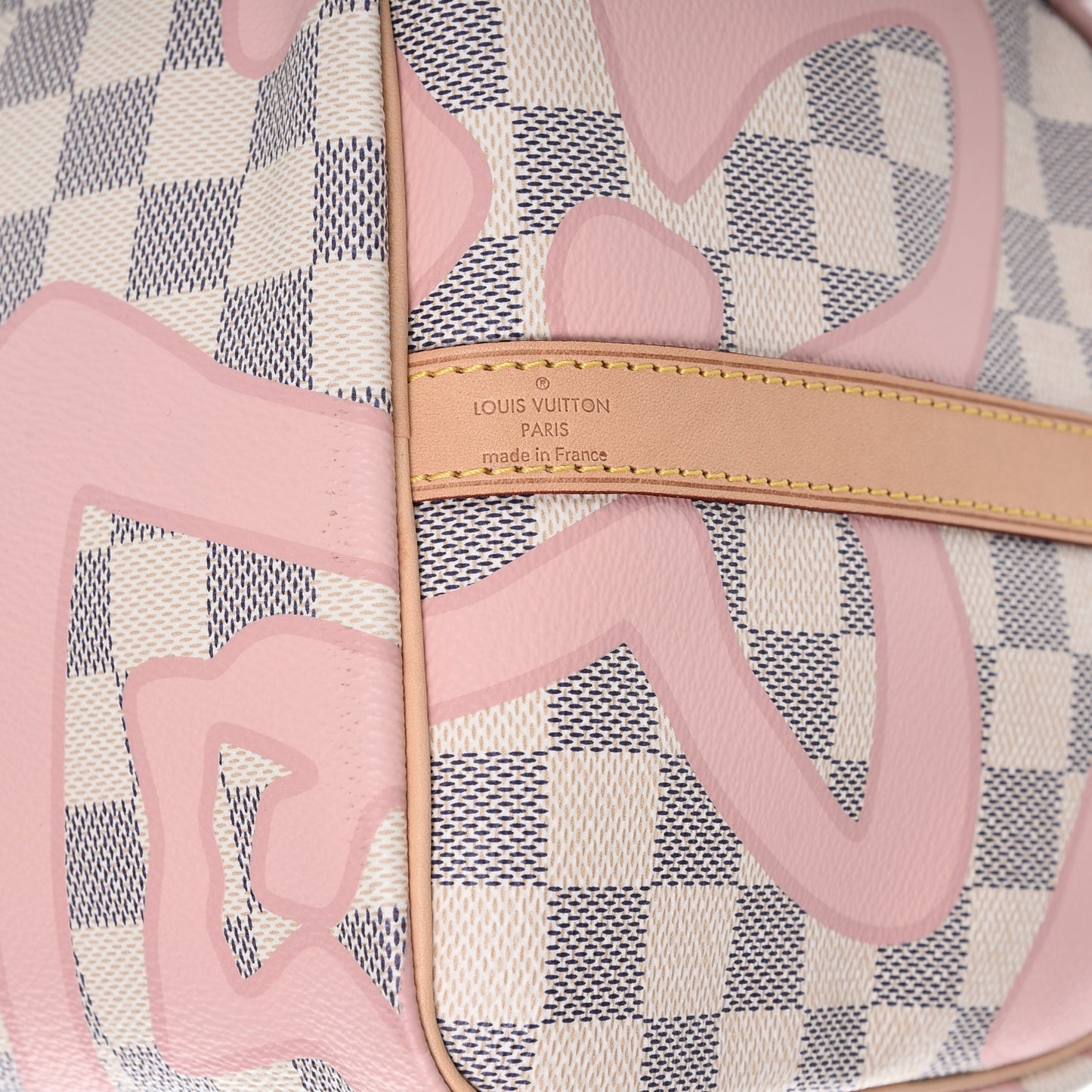 Damier Azur Tahitienne Speedy Bandouliere 30 Rose Ballerine