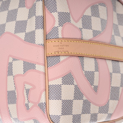 Louis Vuitton Damier Azur Tahitienne Speedy Bandouliere 30 Rose Ballerine 7 of 10