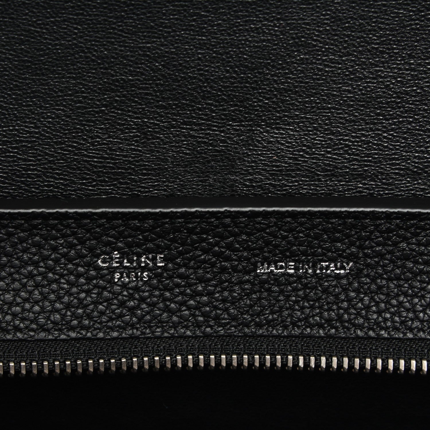 Celine Drummed Calfskin Suede Medium Trapeze Black 6 of 7