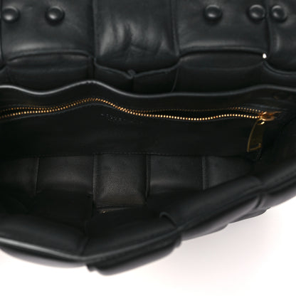 Bottega Veneta Lambskin Maxi Intreccio Padded Chain Cassette Crossbody Bag Black 5 of 9