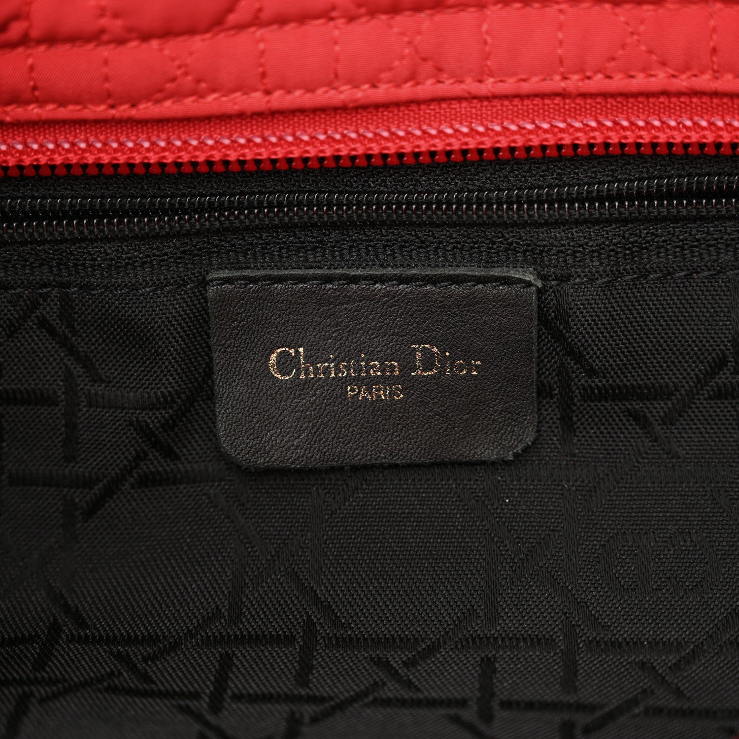 Christian Dior Nylon Cannage Large Lady Dior Red 6 of 12