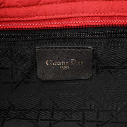 Christian Dior Nylon Cannage Large Lady Dior Red 6 of 12