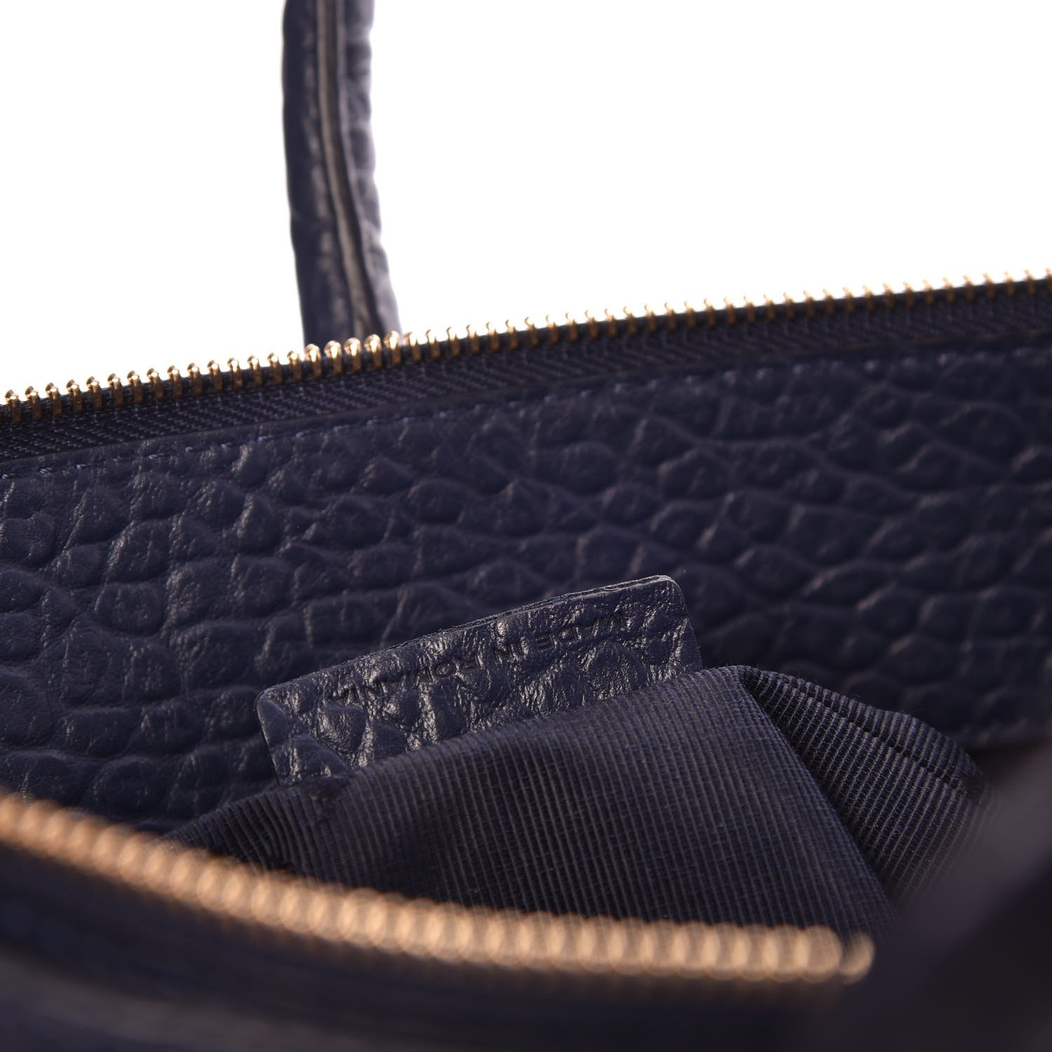 Burberry Heritage Grain Check Embossed Medium Dewsbury Tote Blue Carbon 7 of 8