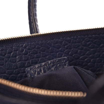 Burberry Heritage Grain Check Embossed Medium Dewsbury Tote Blue Carbon 7 of 8