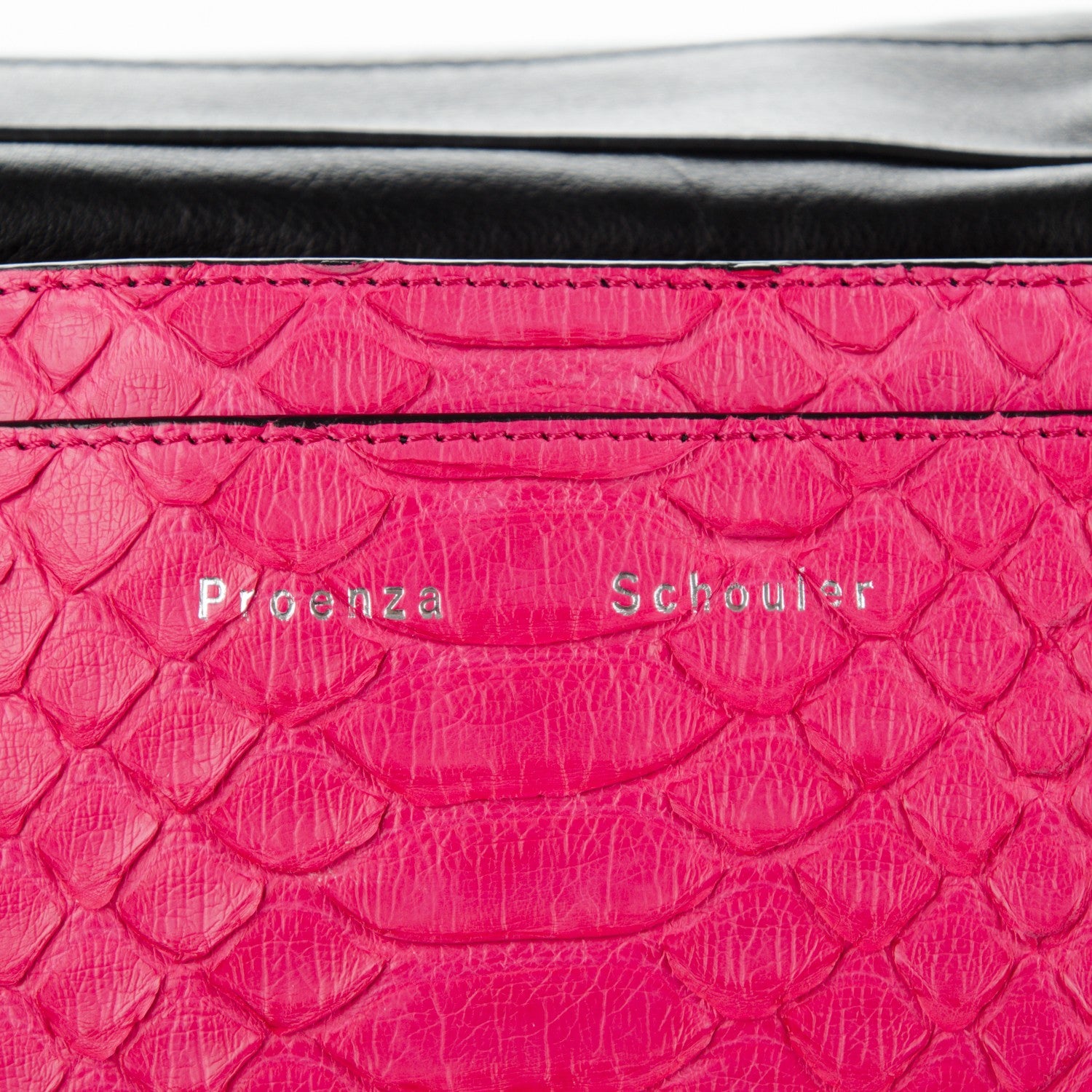 Proenza Schouler Python PS Courier Bag Hot Pink 6 of 7