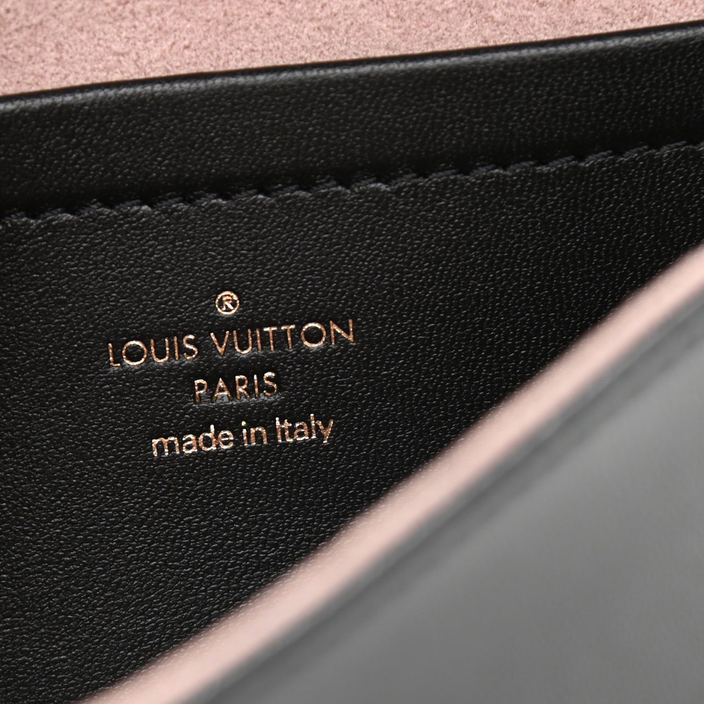 Lambskin Embossed Monogram Pochette Coussin Black