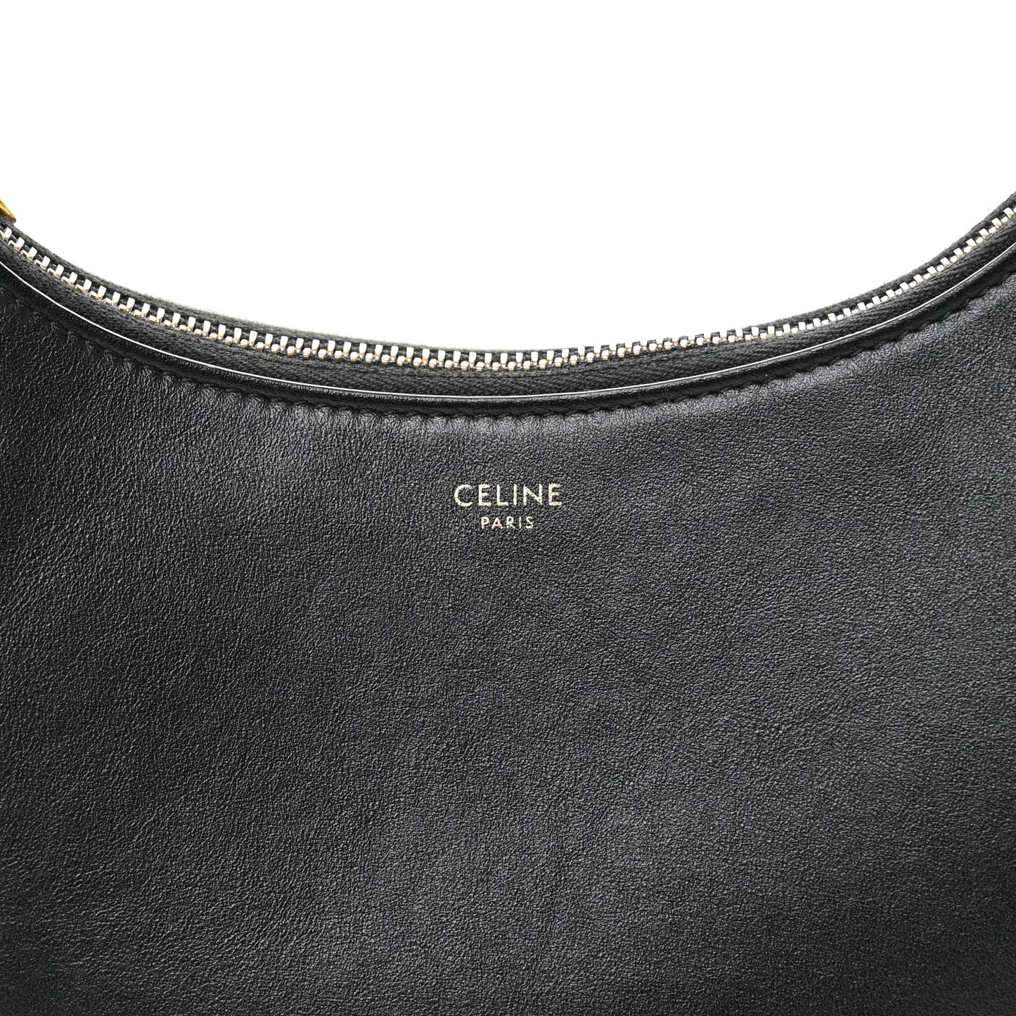 Smooth Calfskin Medium Strap Ava Shoulder Bag Black