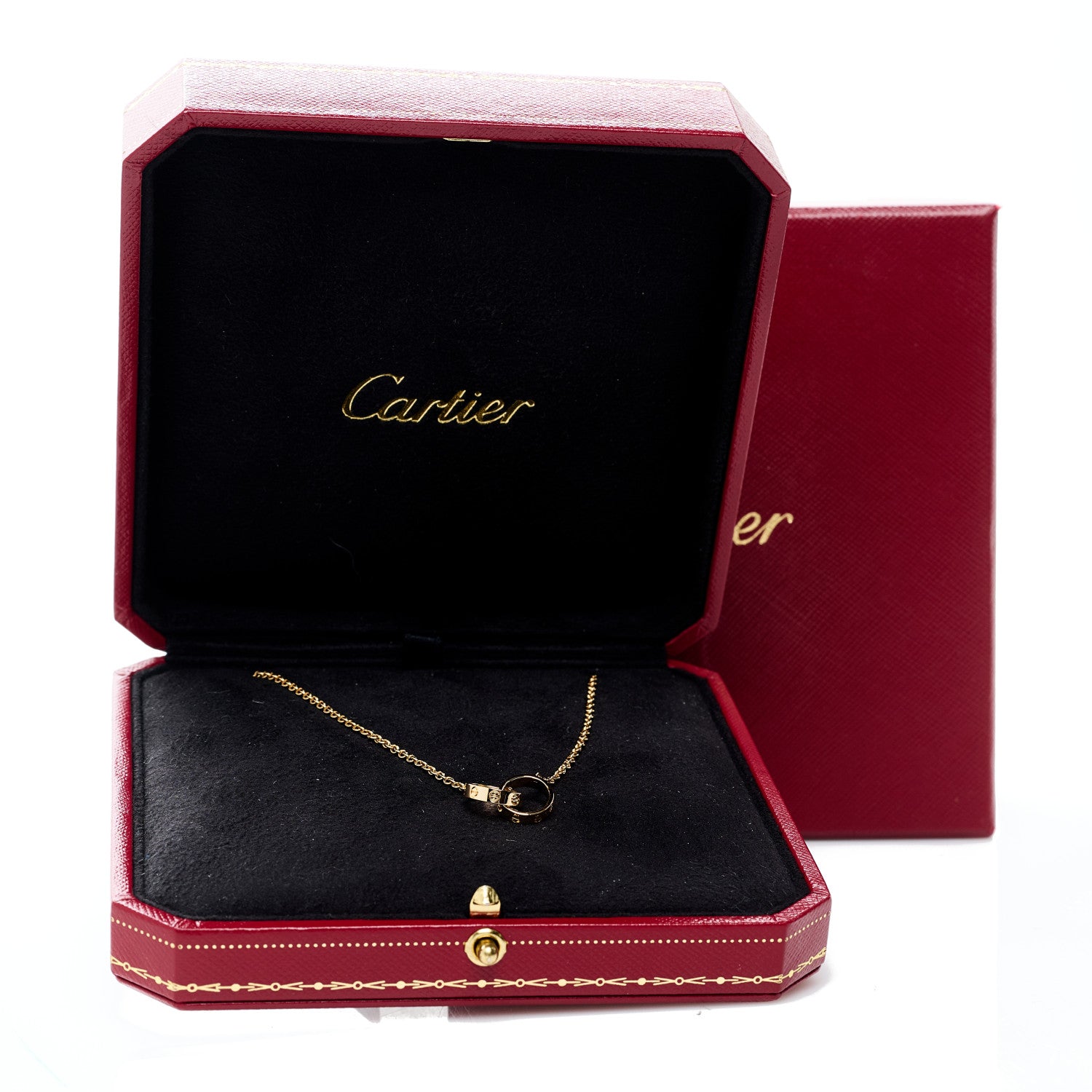 Cartier 18K Yellow Gold Interlocking LOVE Necklace 9 of 9