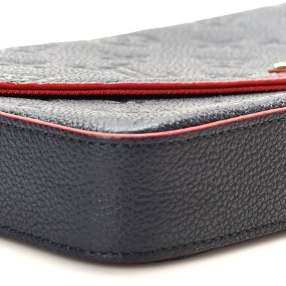 Louis Vuitton Empreinte Pochette Felicie Chain Wallet Marine Rouge 8 of 10