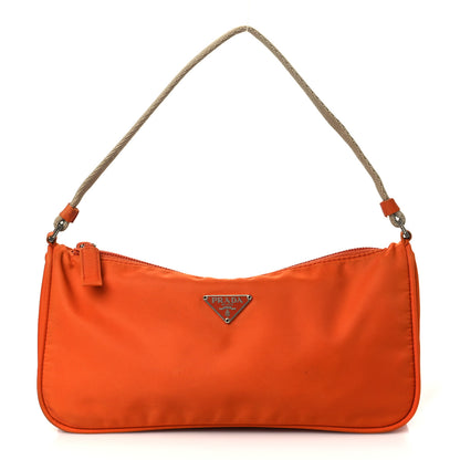 Prada Tessuto Nylon Pochette Bag Orange 1 of 7