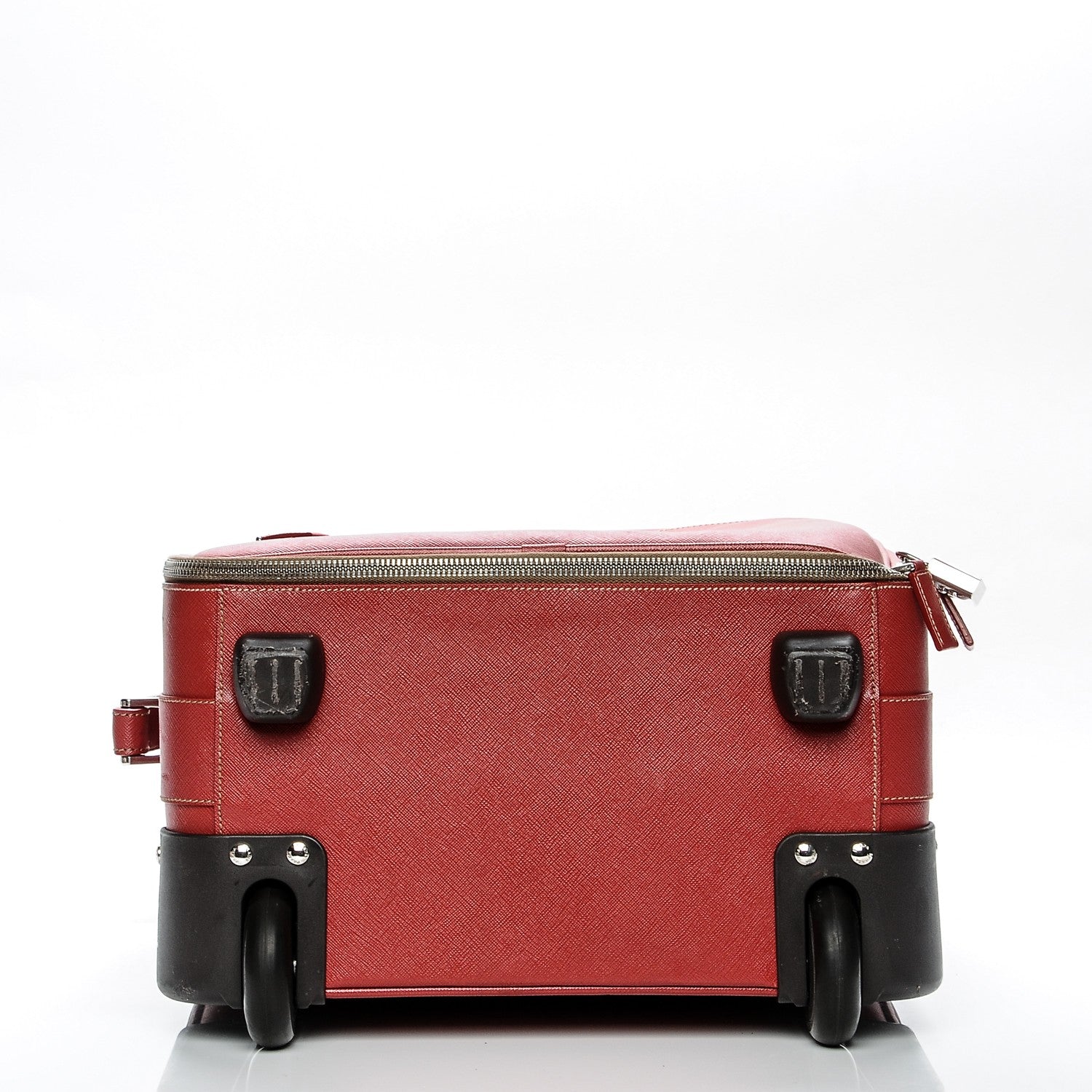 Prada Saffiano Trolley Luggage Fuoco 5 of 10