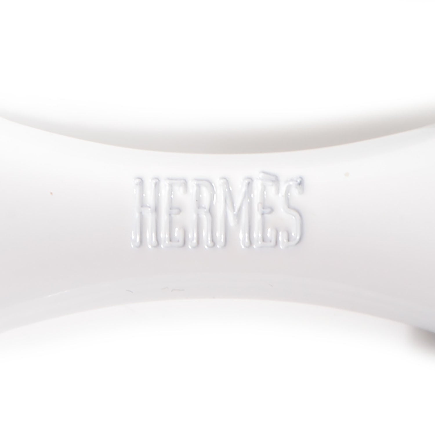 Hermes Lacquer Chain D Ancre Scarf Ring White 3 of 4