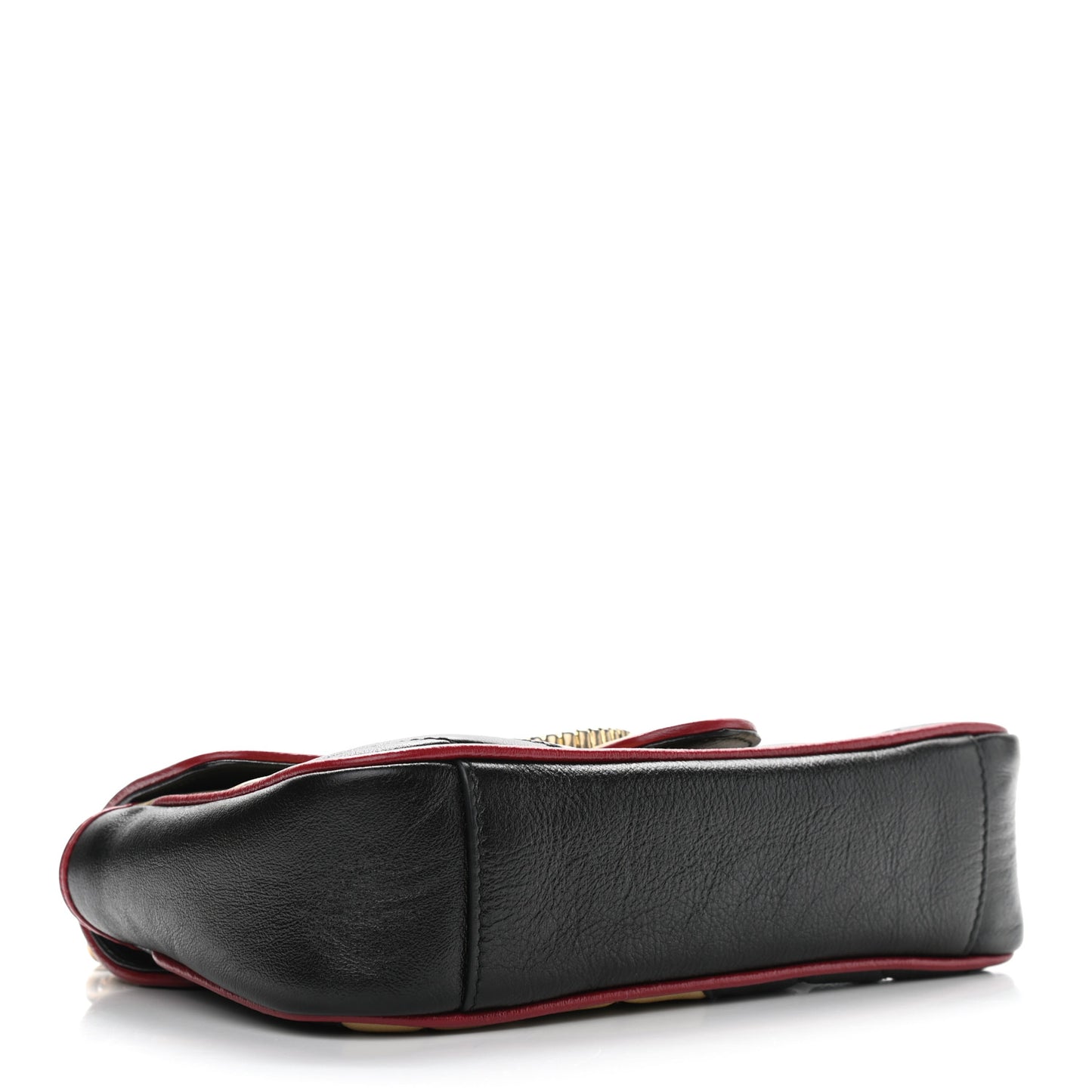 Azalea Calfskin Matelasse Diagonal Patchwork Mini Torchon GG Marmont Shoulder Bag Black Beige Romantic Cerise