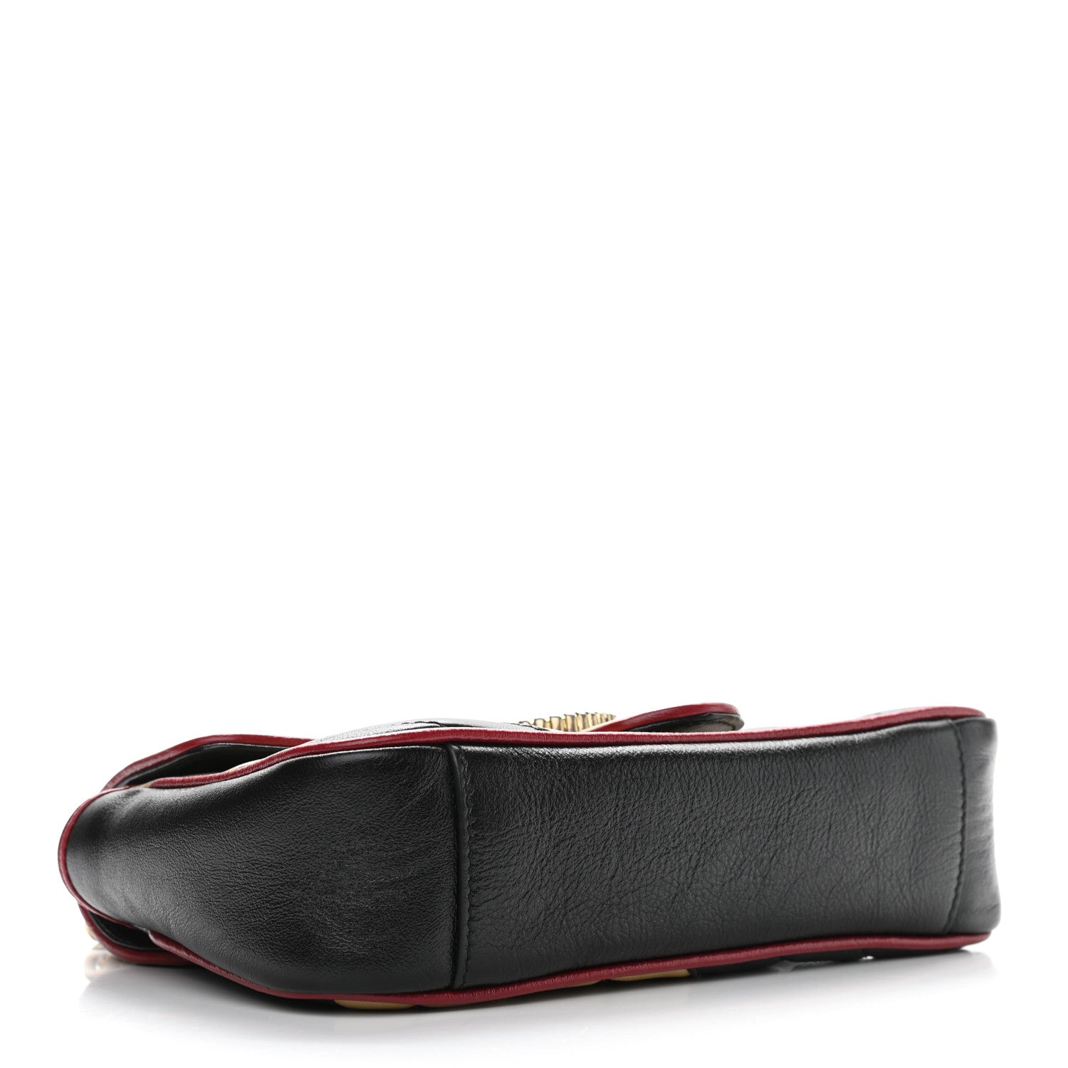 Gucci Azalea Calfskin Matelasse Diagonal Patchwork Mini Torchon GG Marmont Shoulder Bag Black Beige Romantic Cerise 4 of 10