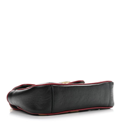 Gucci Azalea Calfskin Matelasse Diagonal Patchwork Mini Torchon GG Marmont Shoulder Bag Black Beige Romantic Cerise 4 of 10