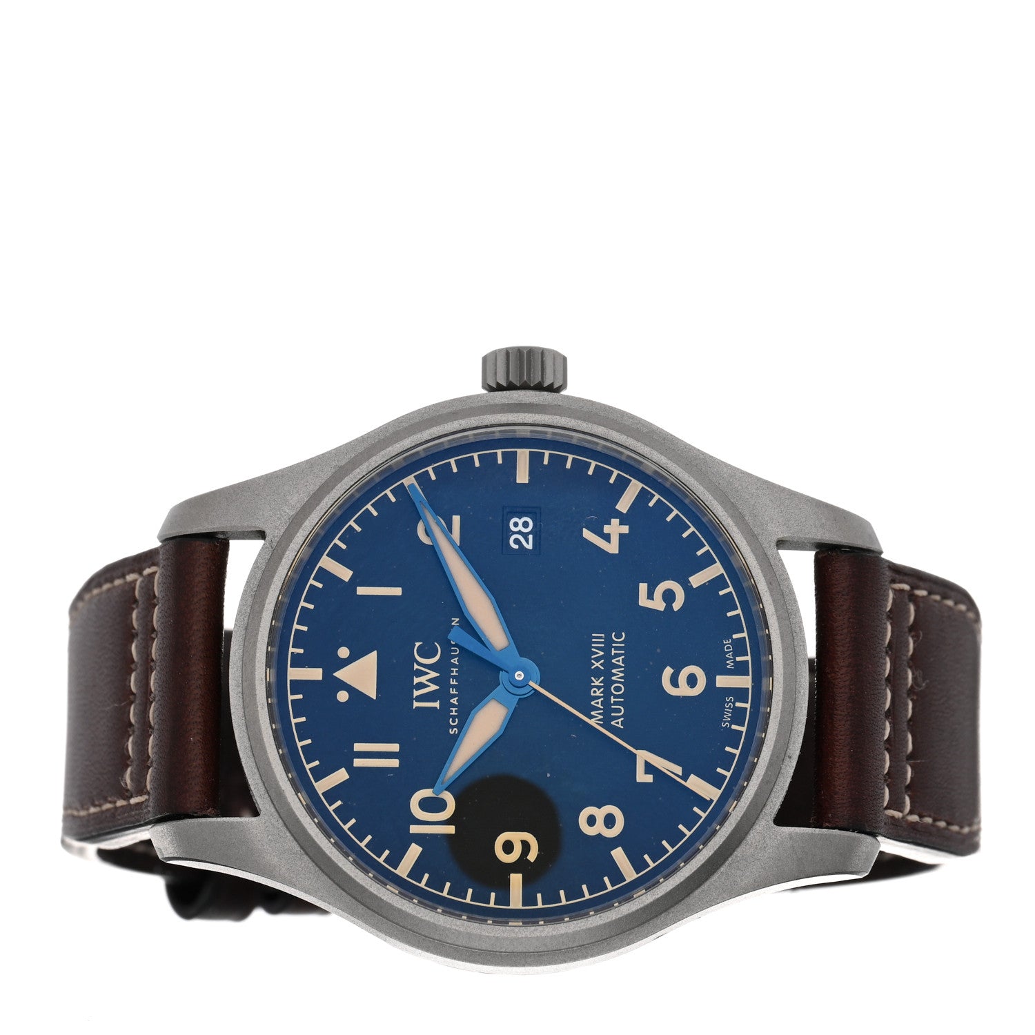 IWC Titanium Calfskin 40mm Pilot Mark XVIII Heritage Automatic Watch Black IW327006 4 of 10