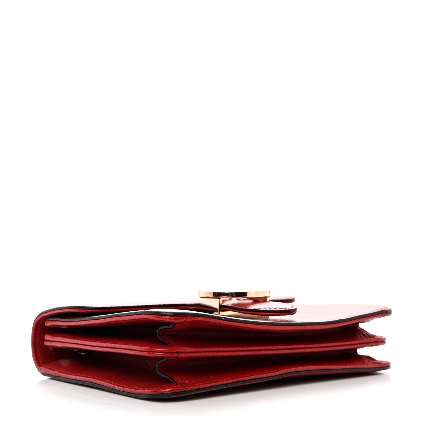 Gucci Dollar Calfskin Small Interlocking G Shoulder Bag Red 4 of 12