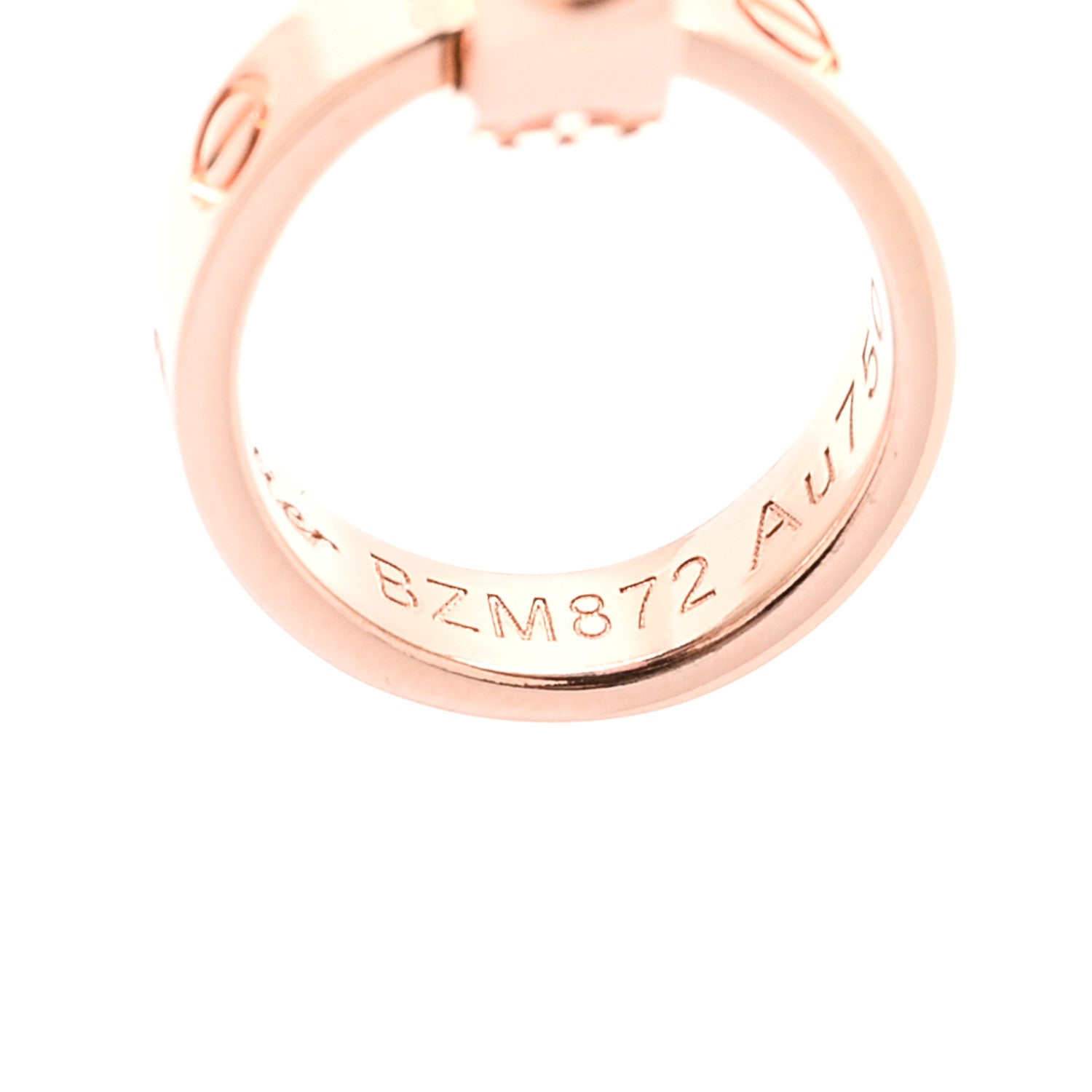 Cartier 18K Pink Gold Interlocking LOVE Necklace 5 of 6