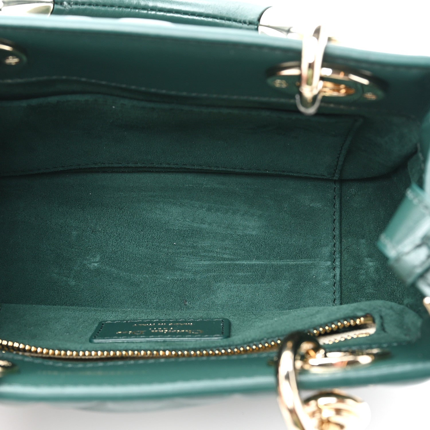 Christian Dior Calfskin Cannage Mini The Lady 95.22 Dark Green 5 of 9