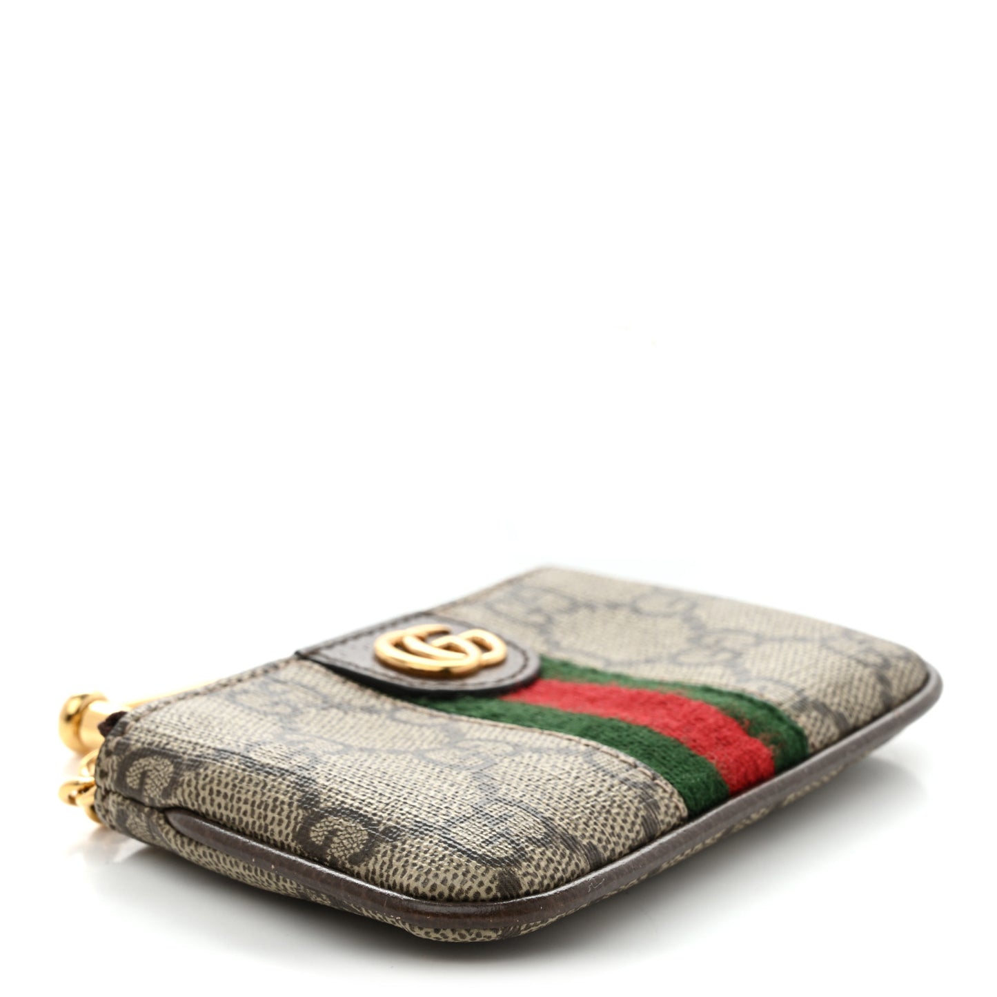 GG Supreme Monogram Web Ophidia Key Case Beige New Acero