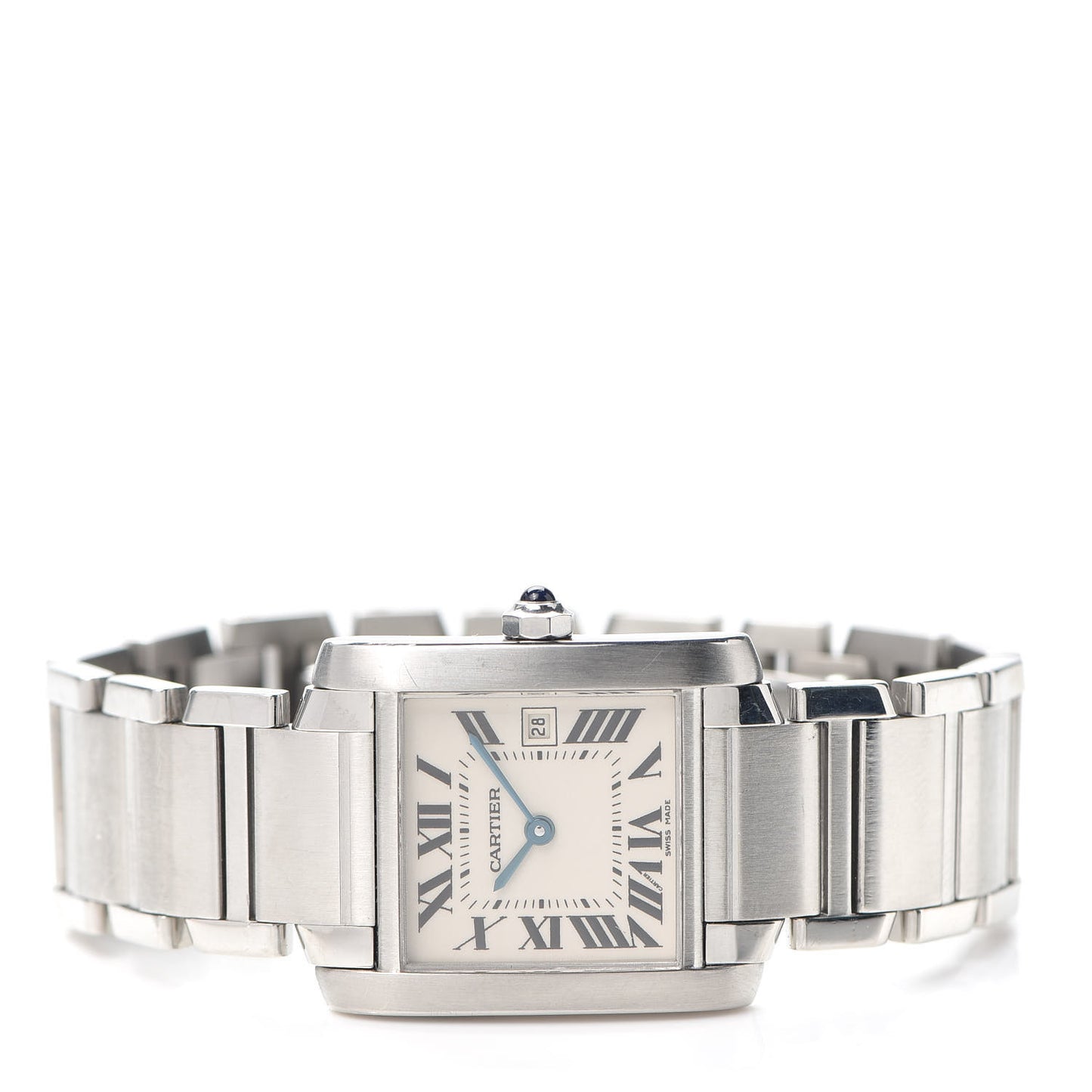 Stainless Steel 25mm Tank Francaise Quartz Watch
