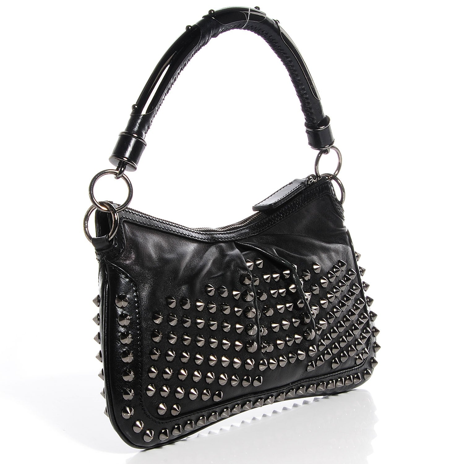 Burberry Lambskin Studded Sling Bag Black 3 of 8