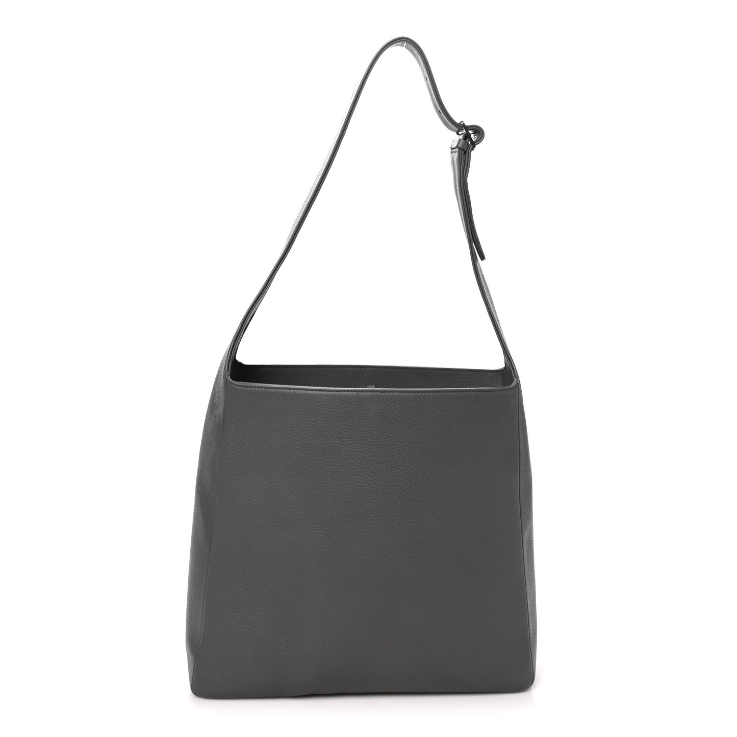 Grained Calfskin Piper Hobo Charcoal