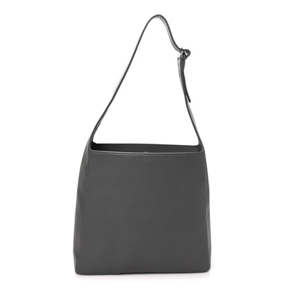 The Row Grained Calfskin Piper Hobo Charcoal 1 of 9