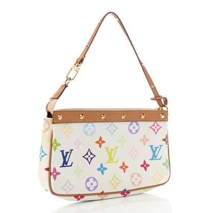 Louis Vuitton Monogram Multicolor Pochette Accessories White 3 of 8