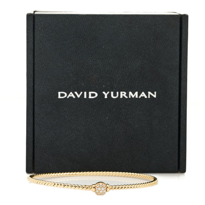 David Yurman 18K Yellow Gold Diamond 2.6mm Solari Center Station Bracelet 4 of 4