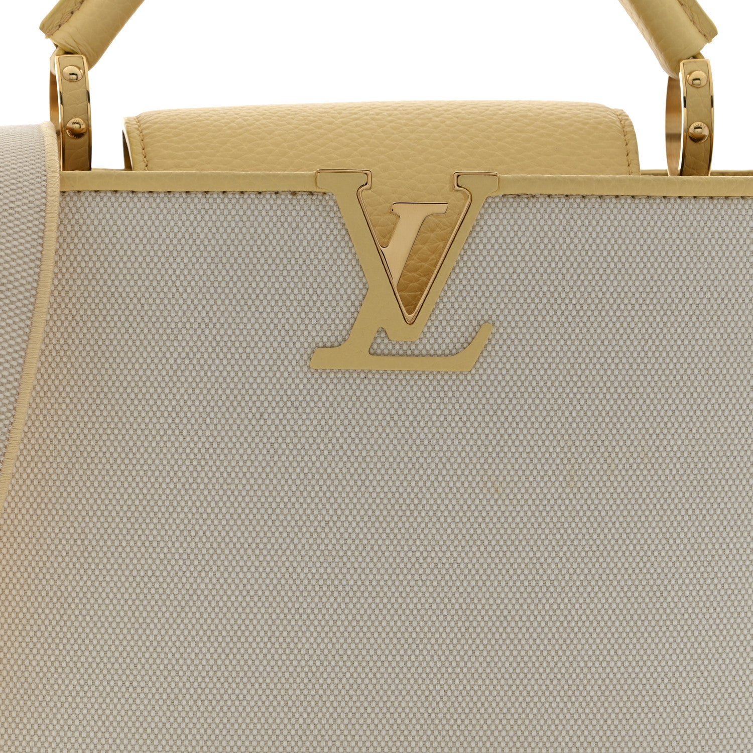 Louis Vuitton Canvas Taurillon Capucines BB Plume Yellow 7 of 9
