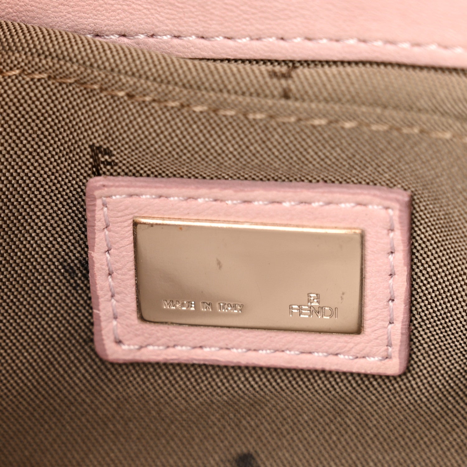 Fendi Nappa Flipping Mini Vanity Mirror Clutch Rose 1541717