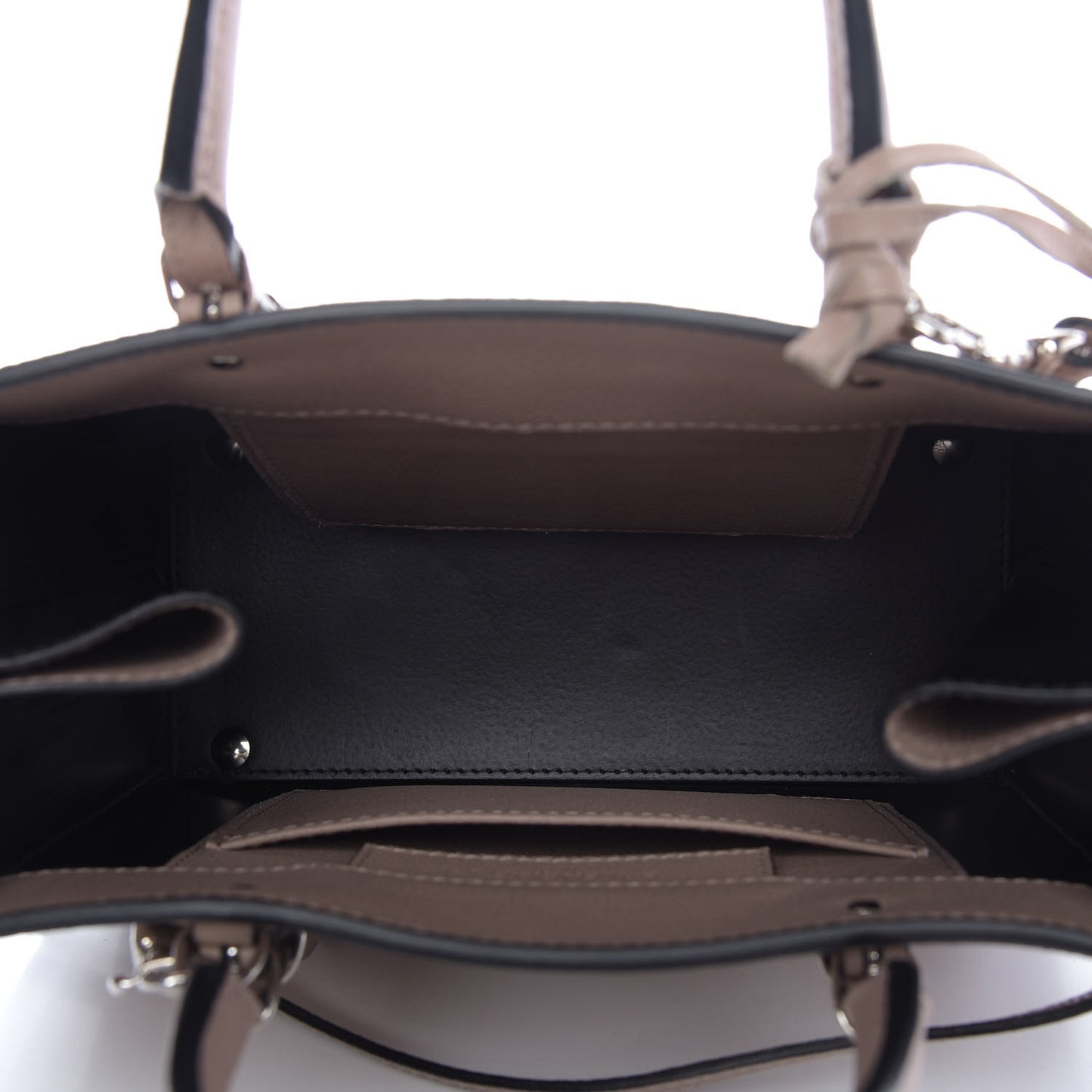 Grained Calfskin Papier Mini A4 Zip Around Tote Beige