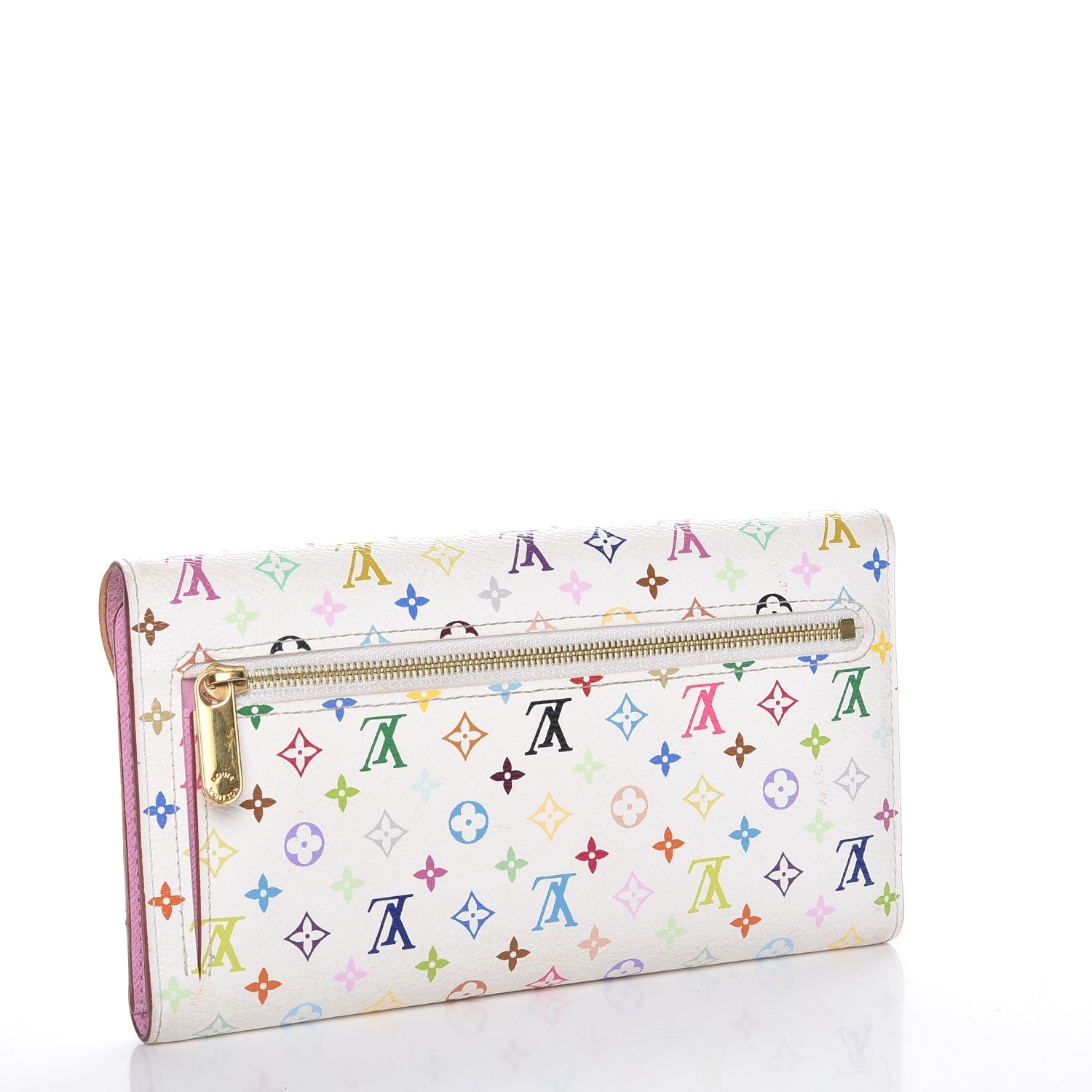 Louis Vuitton Monogram Multicolor Eugenie Wallet White Litchi 3 of 8