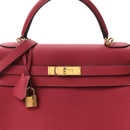 Hermes Togo Kelly Retourne 32 Rouge Grenat 7 of 10