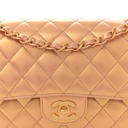 Chanel Metallic Lambskin Quilted Medium Double Flap Golden 8 of 10