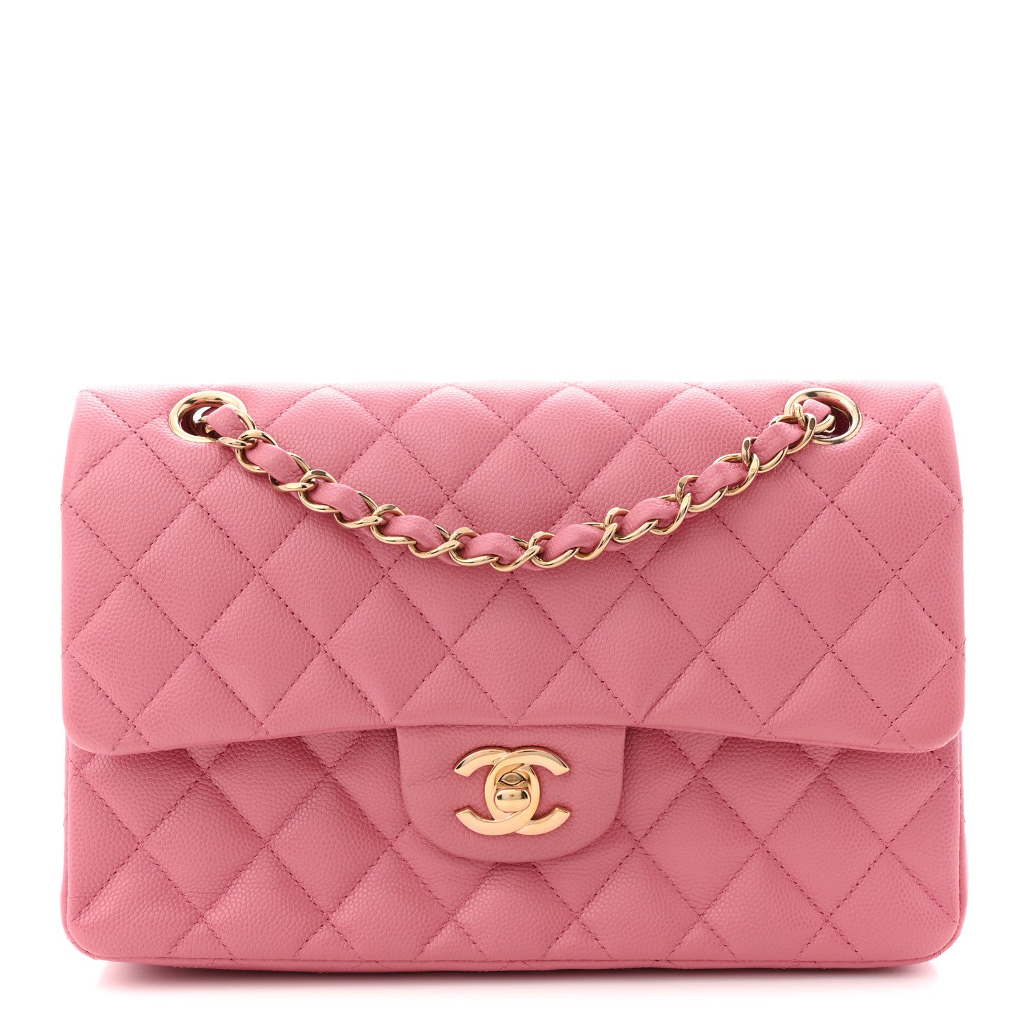 Chanel Caviar Quilted Small Double Flap Pink 1 of 11