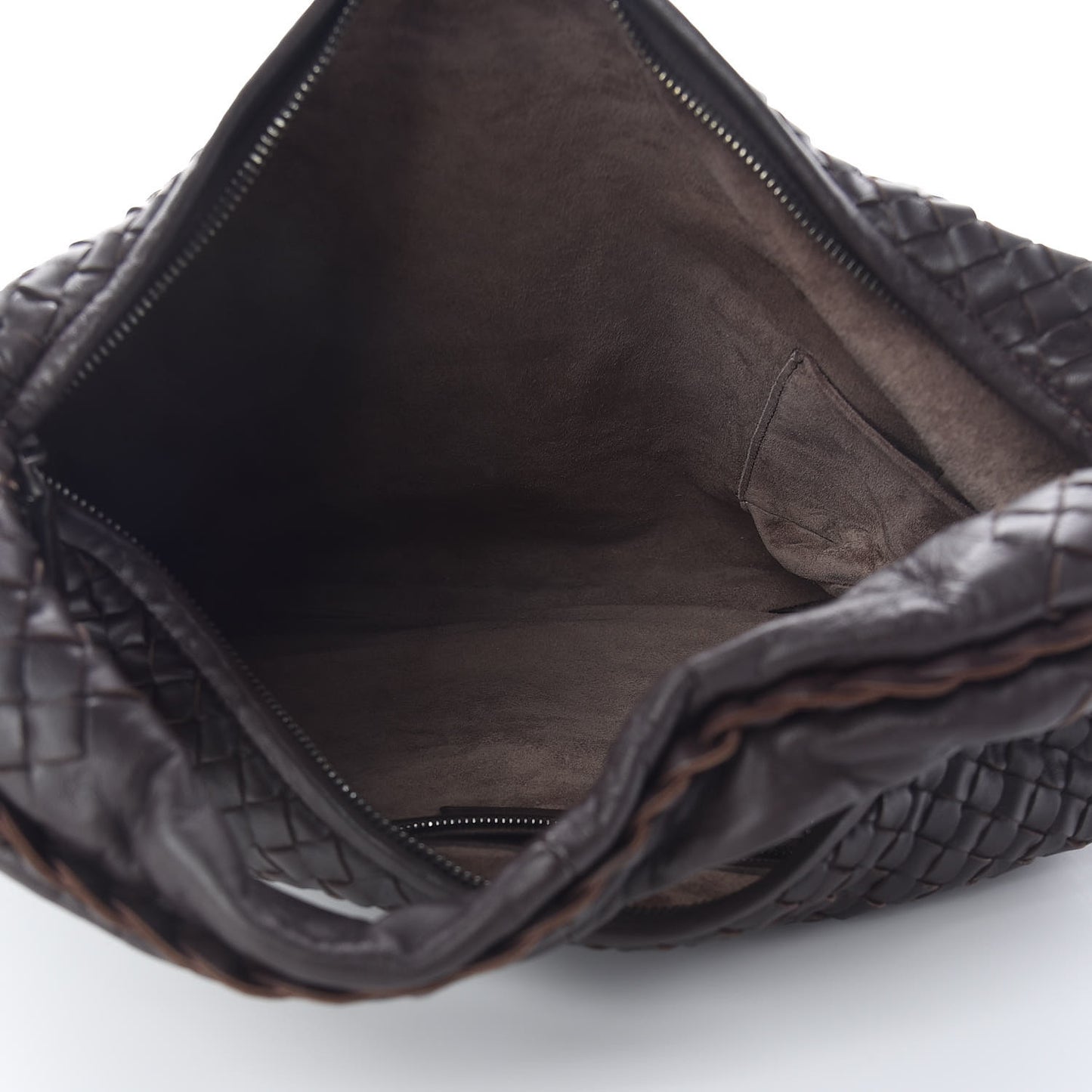Nappa Intrecciato Large Veneta Hobo Ebano