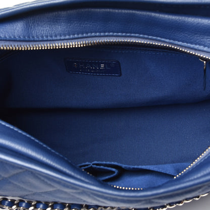 Chanel Patent Goatskin Quilted Medium Gabrielle Hobo Dark Blue 5 of 9