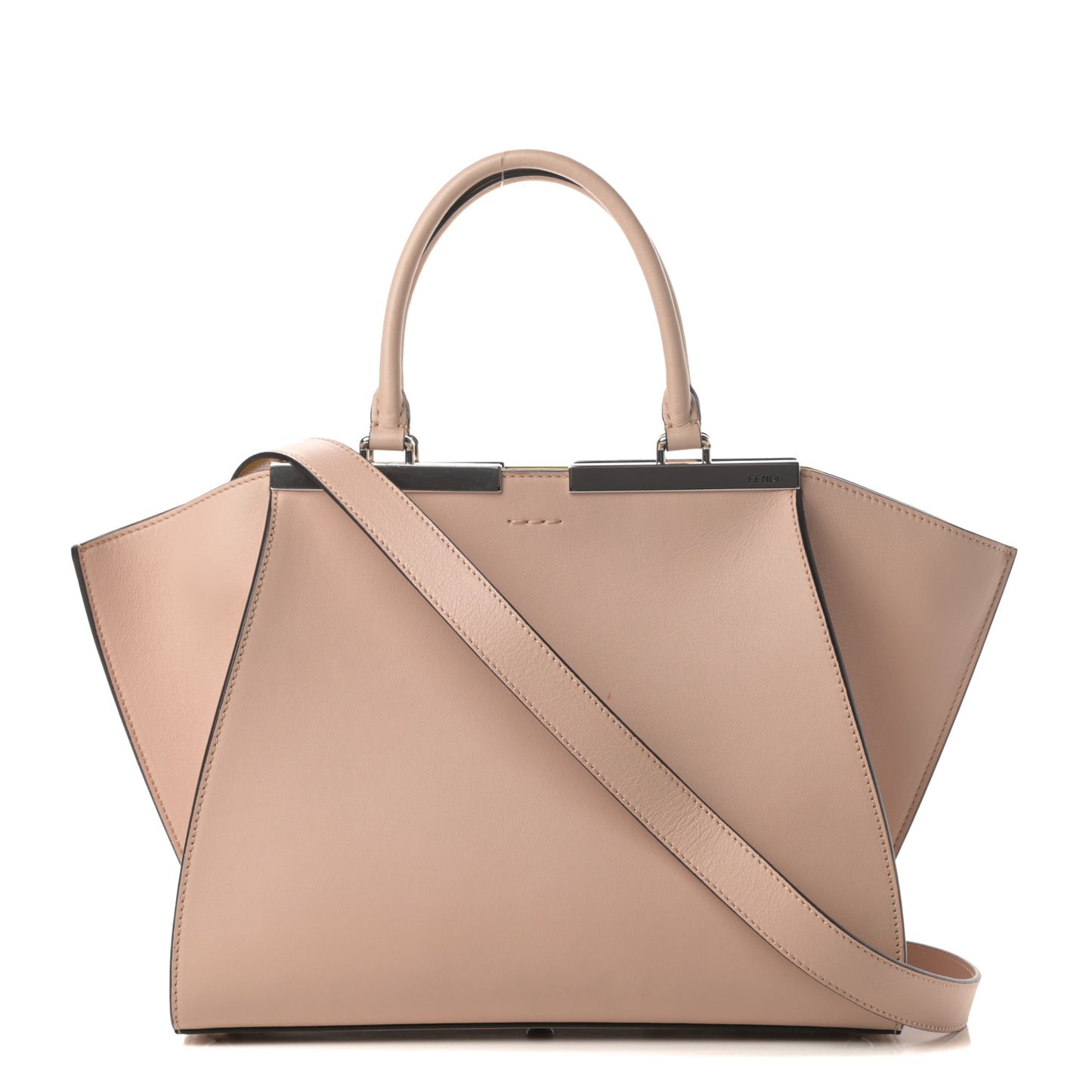 Vitello Dolce Shiny Nappa Petite 3Jours Tote Beige Chantilly