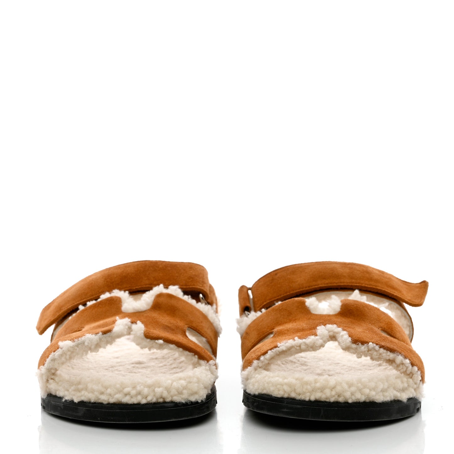 Suede Goatskin Woolskin Womens Chypre Sandals 39 Naturel Ecru