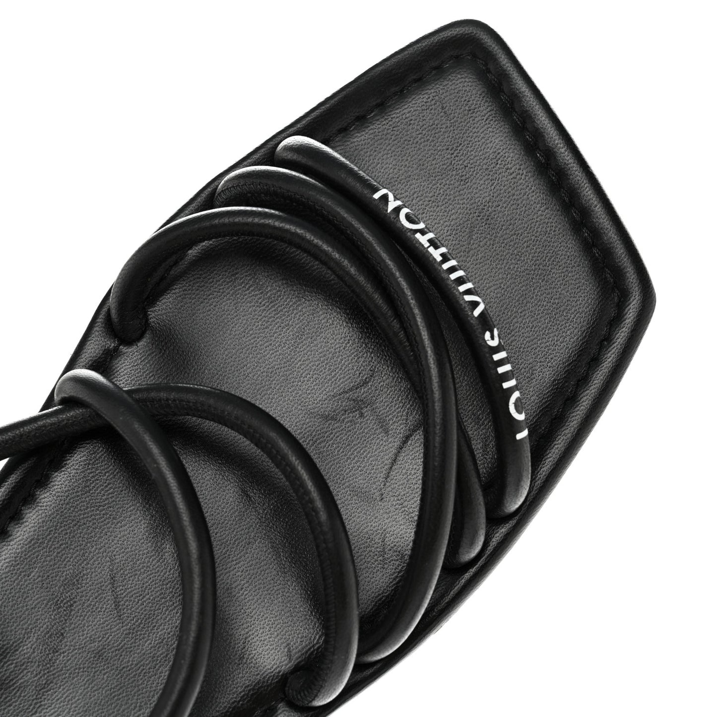 Lambskin Nova Flat Sandals 38 Black