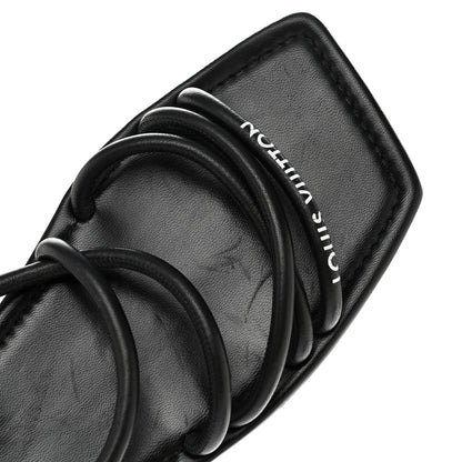Louis Vuitton Lambskin Nova Flat Sandals 38 Black 9 of 9