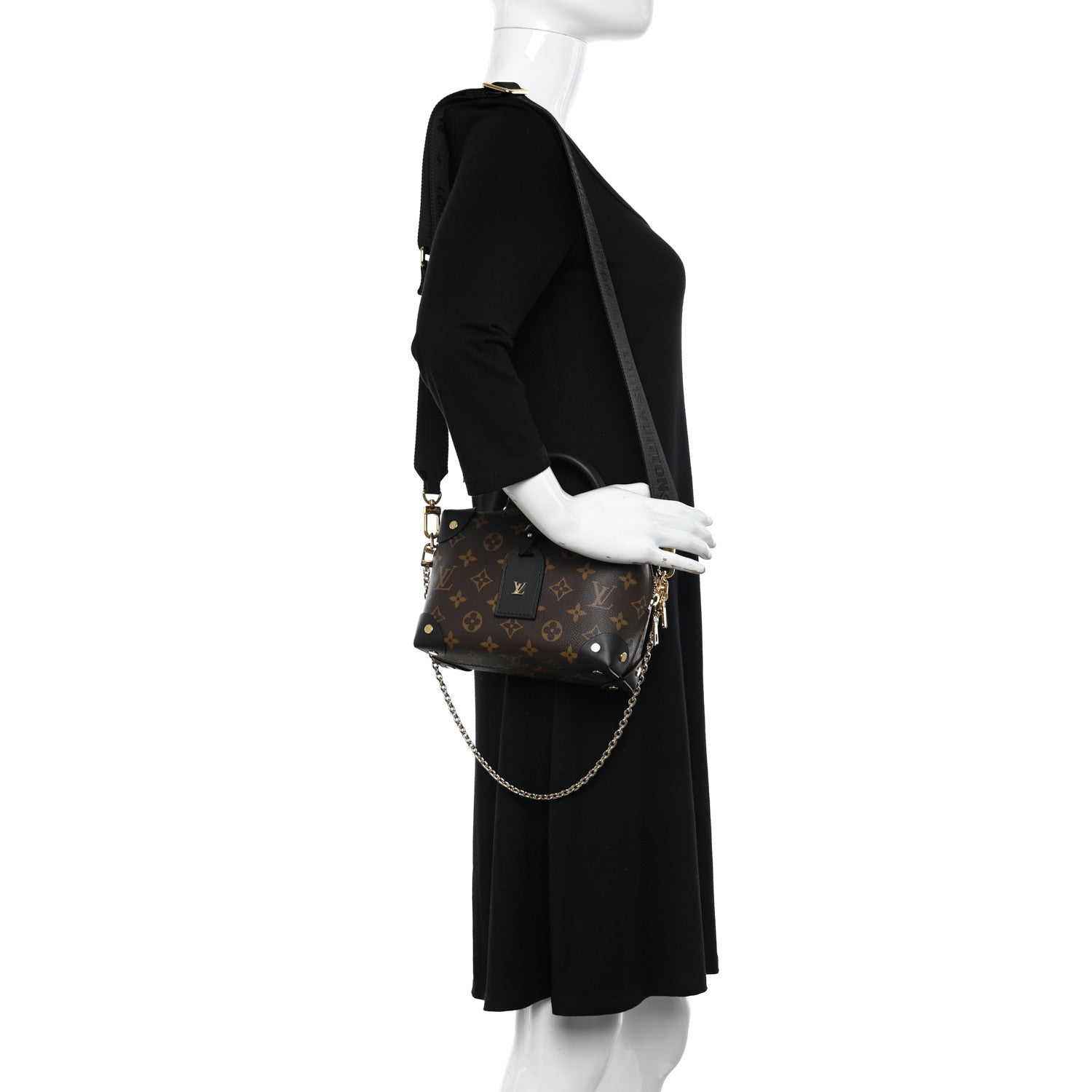 Louis Vuitton Monogram Petite Malle Souple Black 2 of 9