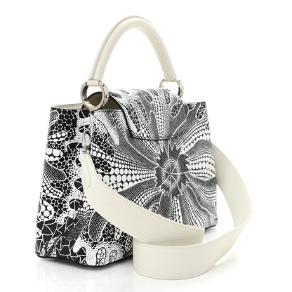Louis Vuitton LV X YK Taurillon Psychedelic Capucines MM Black White 3 of 10