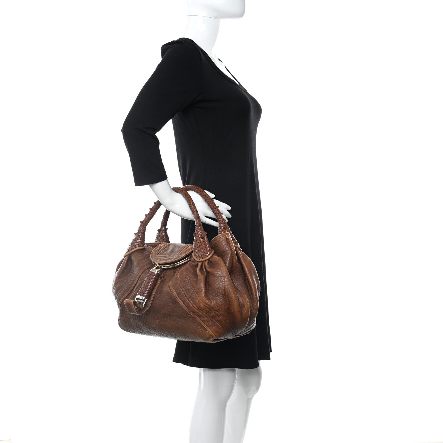 Fendi Nappa Nuvolata Spy Cognac 2 of 9