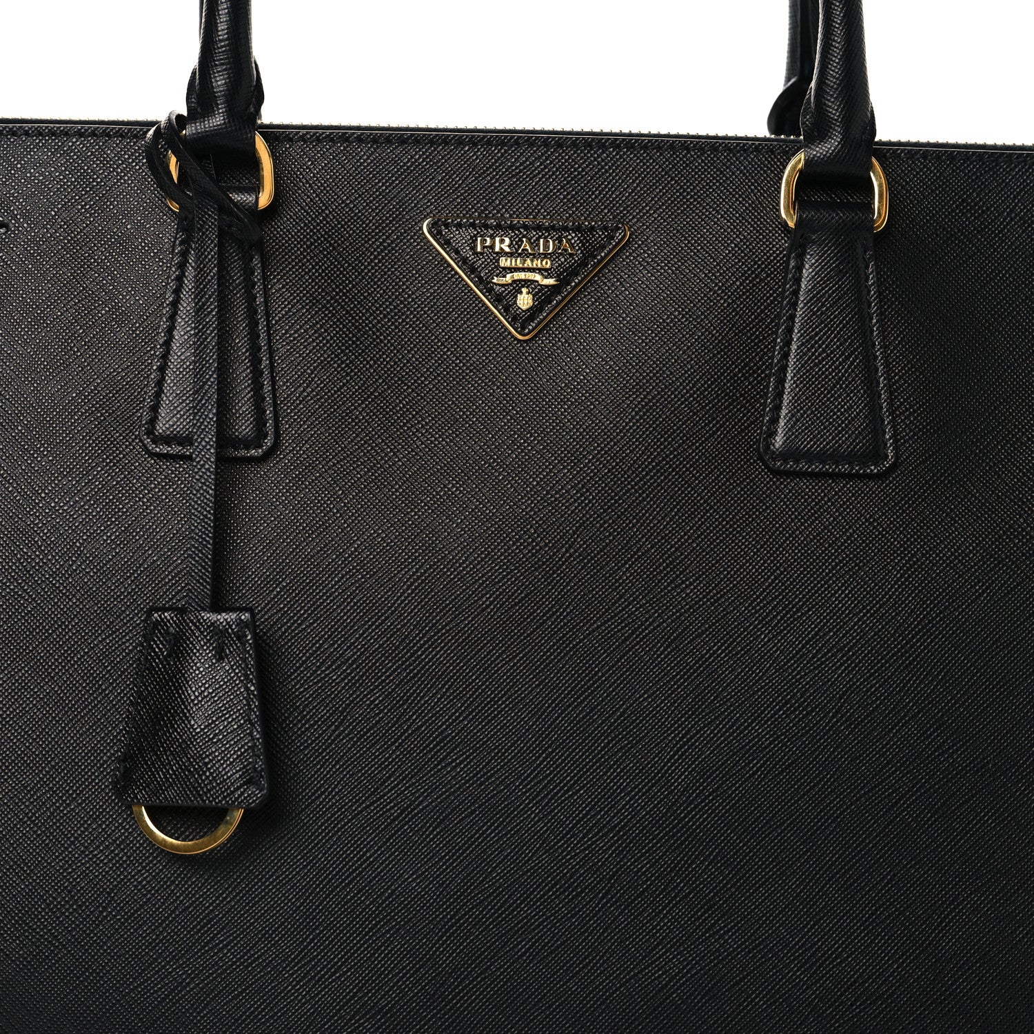 Prada affiano Lux Extra Large Galleria Double Zip Tote Black 9 of 14